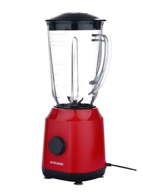 Sonashi 2-In-1 Jar And Mill Blender Countertop Juicer And Blender 550 W SB-154 Red