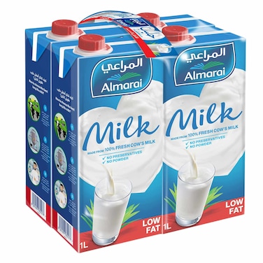 Almarai Low Fat Milk 1L x Pack of4