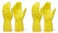 Home-Cart Reusable Latex Safety Gloves For Washing, Cleaning, Kitchen, Garden &amp; Sanitation - (Yellow color)- 2 Pair