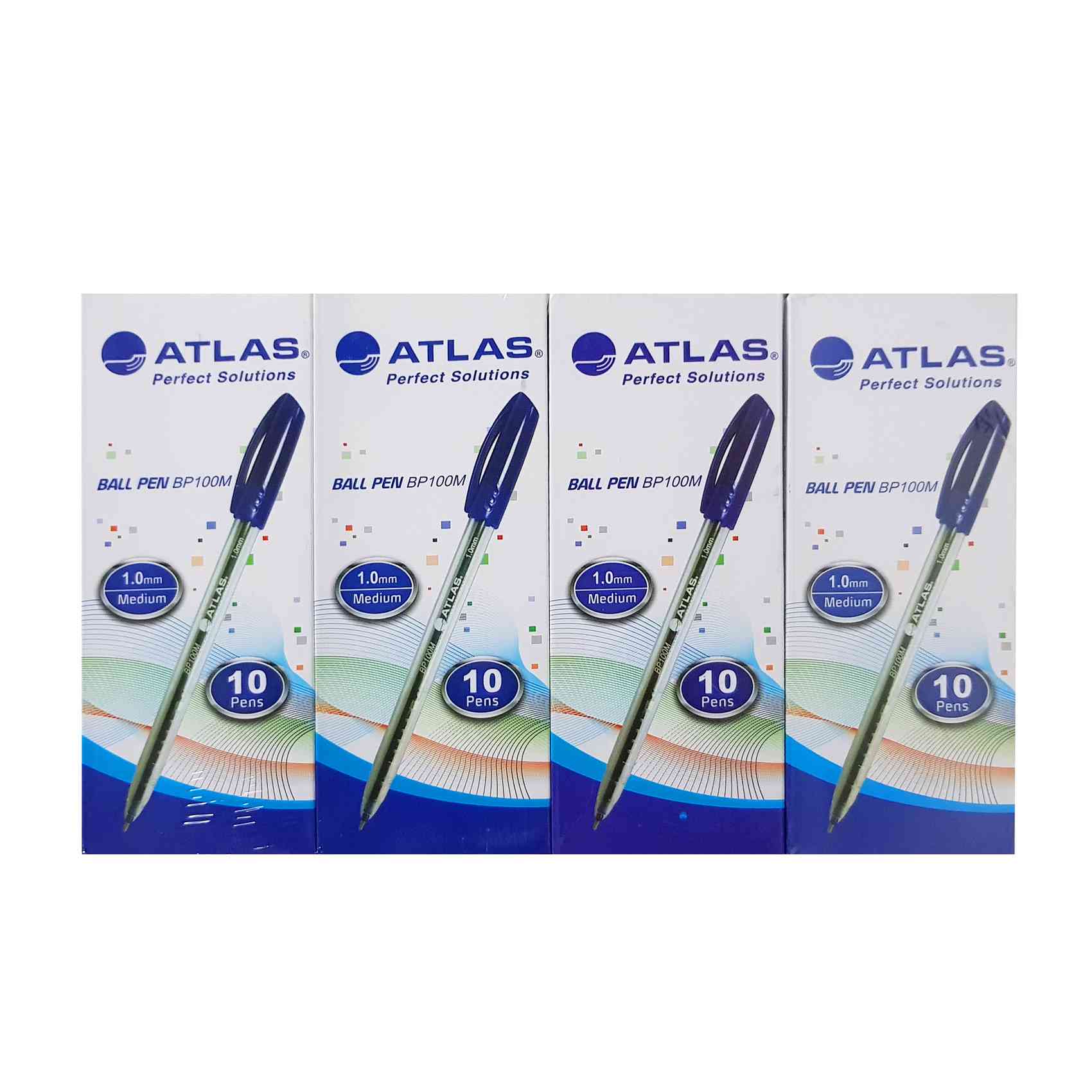 Buy Atlas Ballpoint Pen 1mm BP100M Blue Pack of 40 Online | Carrefour UAE