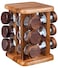 Billi Spice Bottles 12Pcs With Wodden Rack