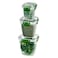Dunya 30836 Master Square Storage Containers 3 Pieces Green/Clear