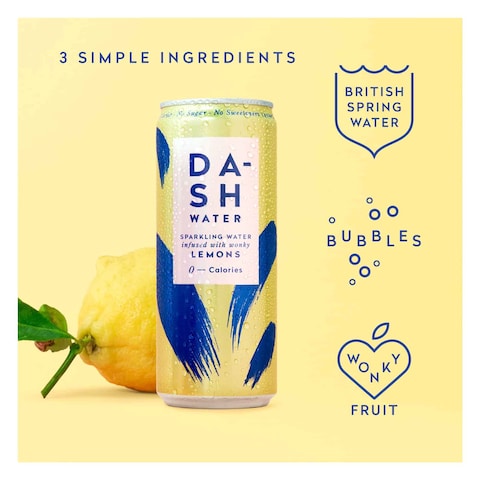 Dash British Lemon Sparkling Water 330ml