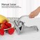 Cinnyi Manual Juicer, Stainless Steel Portable Fruit Juicer Lemon Orange Squeezer With Triangular Diversion Nozzle, Anti-Drip, Easier Juice Extraction