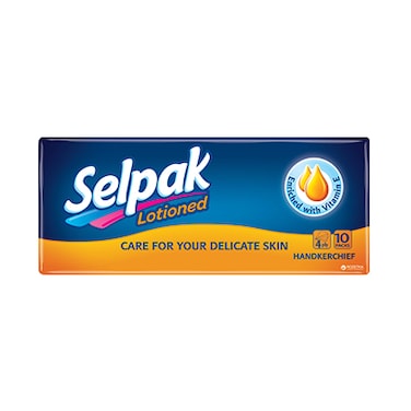 Selpak Lotioned Perfumed Pocket Hanky Tissue 10 Pieces