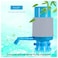 1PC.-Manual Drinking Water Pump with Tubes Bottled Water Hand Press Pump Dispenser For 5-6 Gallon Drinking Water, Blue Grey.