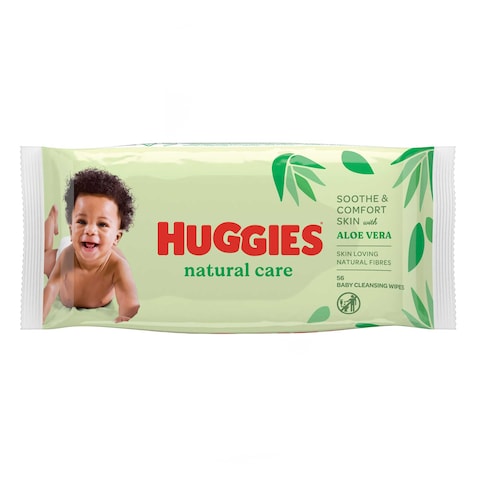 Huggies Natural Care Aloe Vera Baby Wipes 56 Count