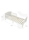Moon Wooden Toddler Bed, 143X73X60 cm, 3 To 12 Years