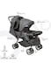 Moon Pair Twin Stroller, Black/Grey