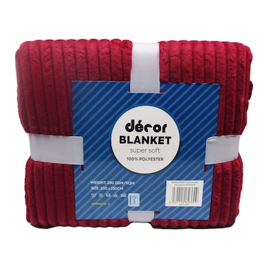 Decor Striped Fleece Blanket Dc0121