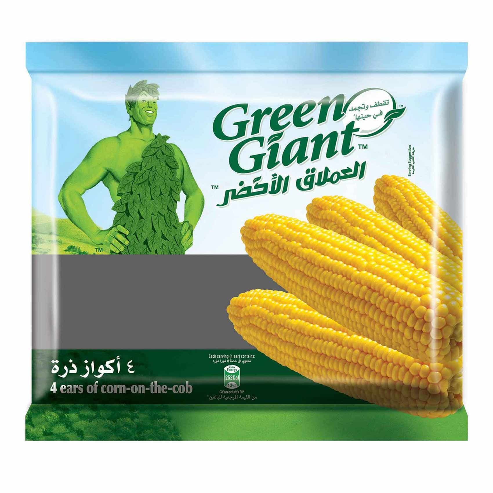 العملاق الأخضر اكواز الذرة 4 قطع