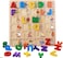 Wooden 3D Alphabet Blocks with Objects,Engaging Educational Montessori Toy for Kids (3 Years and Up)
