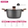 Fissman Stockpot Diamond 24cm With Glass Lid - Aluminium With Non-Stick Coating