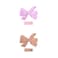 Aiwanto 2 Sets of Cute Cotton Handmade Hair Bow Clips (Purple/Flesh)