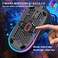 HXSJ T90 Three Mode Wireless Mouse BT 3.0 + 5.0 + 2.4G Wireless Charging Mouse RGB Lighting with Adjustable DPI Black
