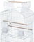 Egardenkart® Open Play Top Bird cage with Rolling Stand for Cockatiel Sun Conure Parakeet (White)