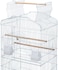 Egardenkart&reg; Open Play Top Bird cage with Rolling Stand for Cockatiel Sun Conure Parakeet (White)