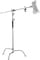Coopic Pro Stainless Steel Reflector C-Stand Adjustable 10 Feet/3 Meters With 4 Feet/1.2 Meters Holding Arm And 2 Pieces Grip Head For Photography Studio Video Reflector,Monolight And Others (3-Pack)