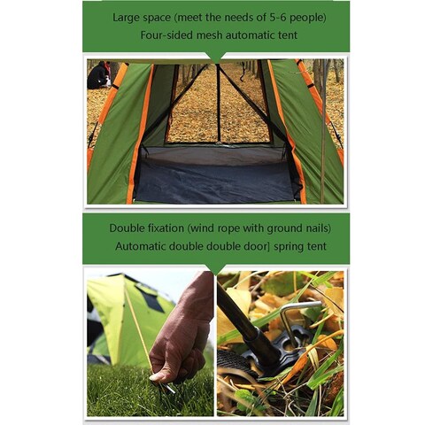 Large Camping Tent 3 4 Person Weatherproof Family Tent, Ideal for Parties, Picnics, and Outdoor Adventures 210x210x135cm
