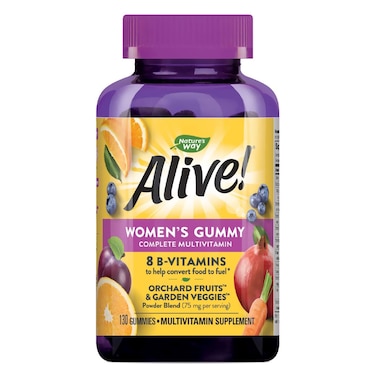 Nature&#39;s Way Alive! Women&#39;s Gummy Orchard Fruits And Garden Veggies Multivitamin Daily Supplement 60 Gummies