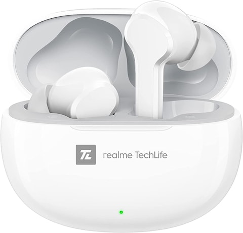 Realme TechLife Buds T100, Bluetooth 5.3, Up To 28 Hours Total Playback - (White) - International Version