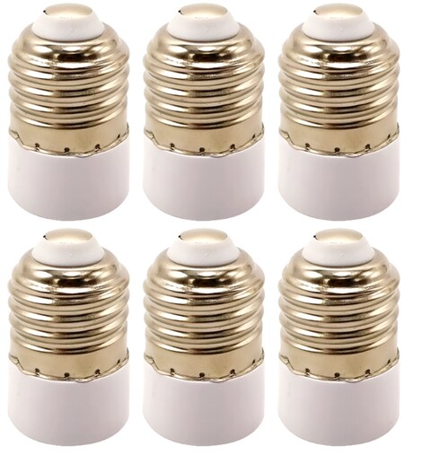 Lavish E27 To E14 Base LED Light Bulb Adapter Holder, Fireproof Socket, Bulb Converter (6-Pack)