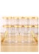 ALSAQER 12 Pieces (250ml) Spice Storage Empty Bottle Refillable Clear Jar/Food Container/Plastic Pet Jars/Cansister Plastic Bottle with Metal Gold Lids