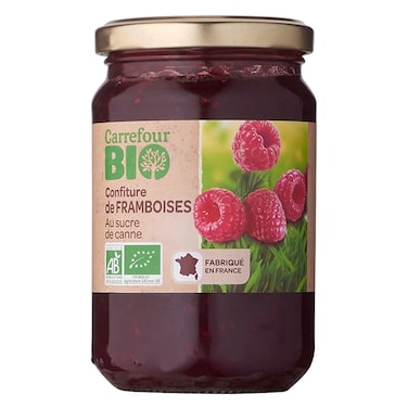 Carrefour Bio Organic Raspberry Jam 360g
