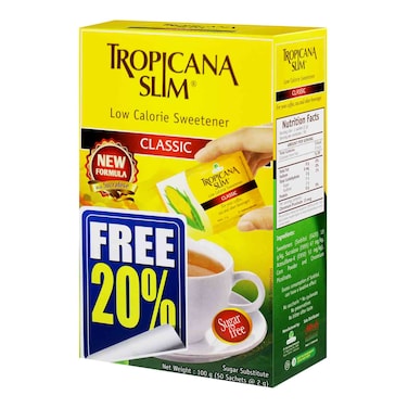 Tropicana Slim Classic Sweetener 2.5g x Pack of 50