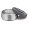 Borosil Hot-N-Fresh 3 Layer Stainless Steel Insulated Lunch Box Grey 350ml+420ml