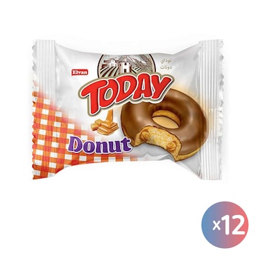 Today Donut Coated Chocolate and Caramel - 12 Pieces