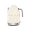 Smeg 50's Style Electric Kettle KLF04CRUK, 3000 W, 1.7 L, Cream, Stainless Steel, Glossy Finish