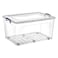 Dunya 30168 Rectangle Storage Box 80L Blue/Clear
