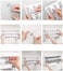 4-in-1 Wall-Mount Paper Towel Holder,Plastic Wrap Foil Dispenser, Bathroom Organizer Storage, Shelf Adhesive Wall Mount, Rack Paper Towel Holder (Grey)