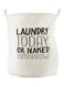Generic Fabric Laundry Basket White/Black 40x50centimeter