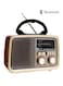 راديو بلوتوث محمول 32216B بني/ذهبي/أسود