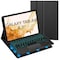 Touch Case with Keyboard for Samsung Galaxy Tab A9 2023, Arabic and English - Multi-Touch Trackpad -Detachable Wireless-Pen Holder Tablet Keyboard Case for Samsung Tab A9 8.7&quot; Black