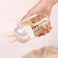 Lovely Rabbit Ear 300ml Glass Water Bottle With Plastic Cover For Kids