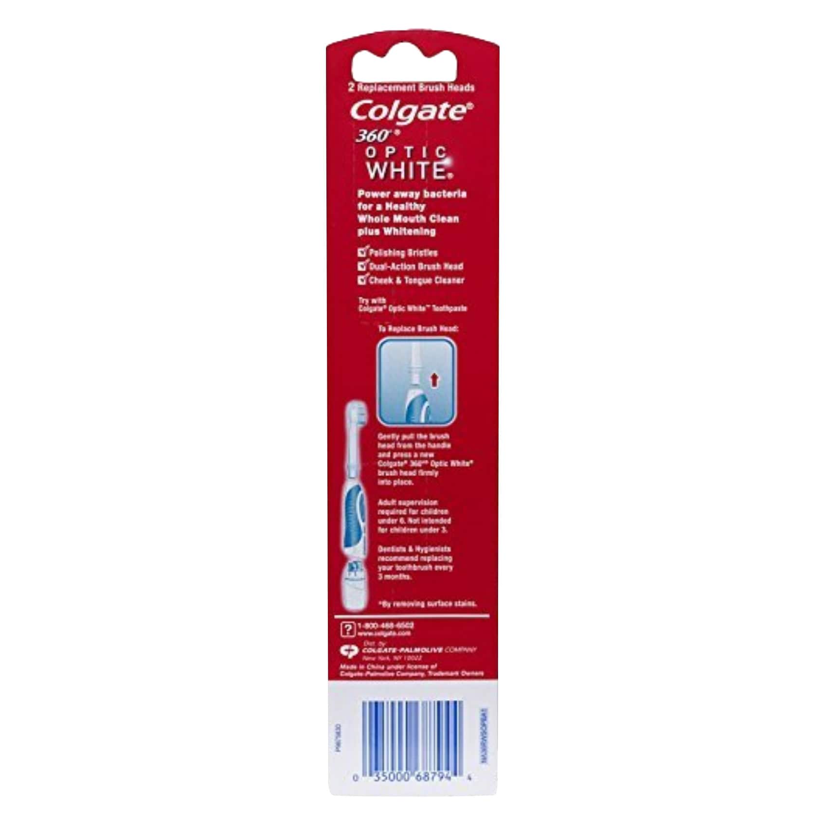 Colgate Toothbrush 360 Optic White Battery Refill Soft product thumbnail 2