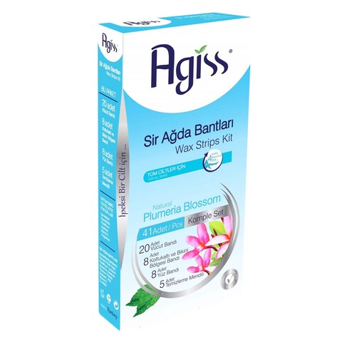 Buy AGISS WAX STRIPS KIT BODY SKIN BLUE in Kuwait