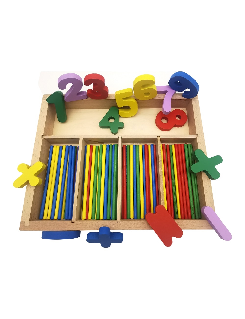 Buy Wooden Counting Sticks and Numbers Blocks Toy Intelligence Sticks ...