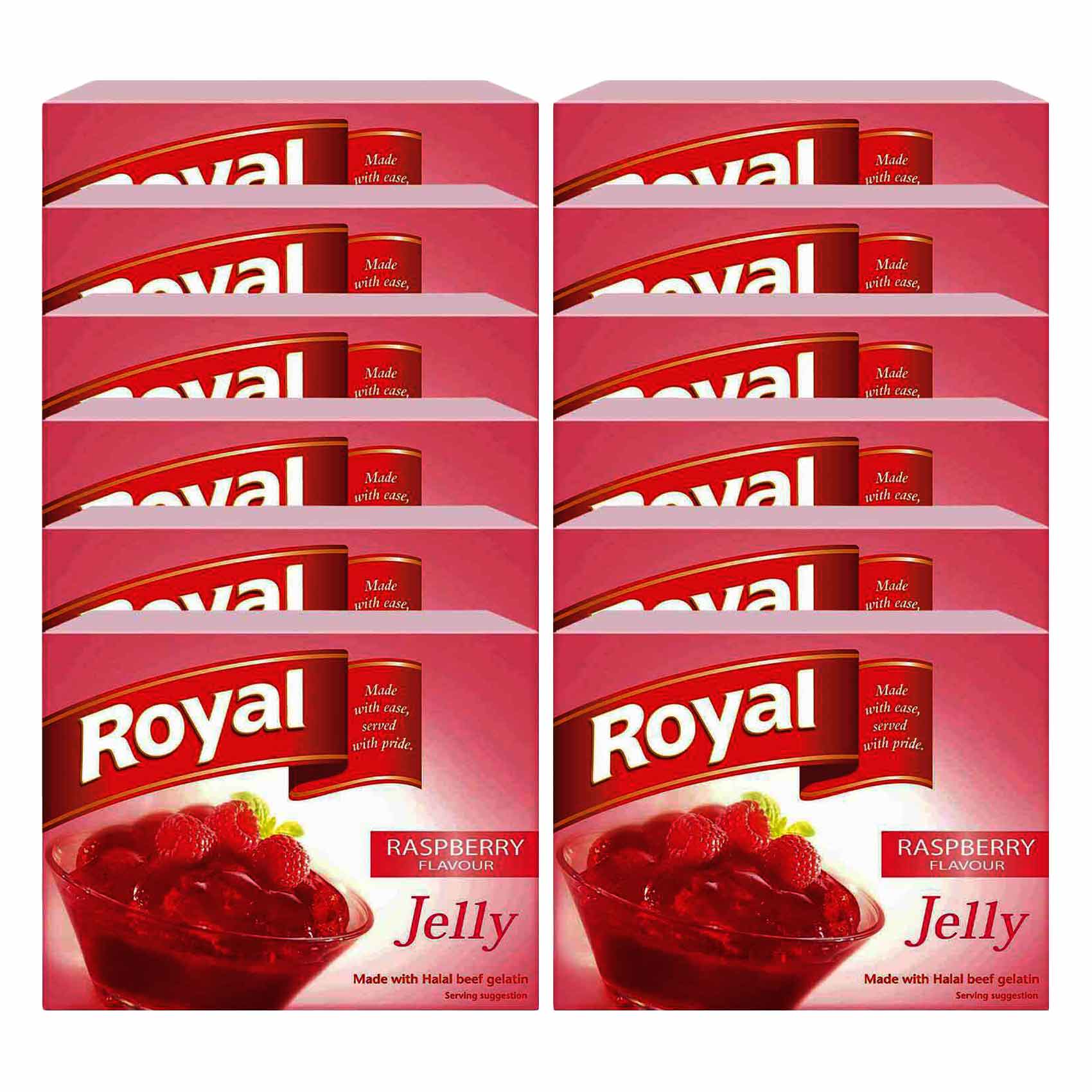 Buy Royal Raspberry Jelly 85g Pack of 12 Online | Carrefour UAE