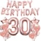 Party Time Best-Quality Rose Gold Birthday Party Decoration Happy Birthday Banner Rose Gold and Confetti Balloon Birthday Party Decorations For 18th 21st 30th 40th 50th Birthday - 30th Birthday Decora
