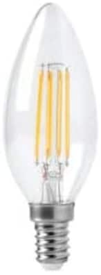 Buy E14 LED Candle Filament Light Bulbs 4W 400Lm SES Candle Lamps Warm White Lighting Transparent Glass Lamp Shade Replace 40W Incandescent Light Bulbs, 4 Pack in UAE