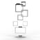Wooden Rafuf Designer Intersecting Wall Shelves (Set of 8)
