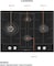 MILLEN 65 cm Built In Black Glass Gas Hob with SABAF Burners -3 Years Warranty, MGHG 6502 BL