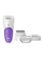 اشتري Braun - Silk Epil Wet And Dry Cordless Epilator White/Purple في الامارات