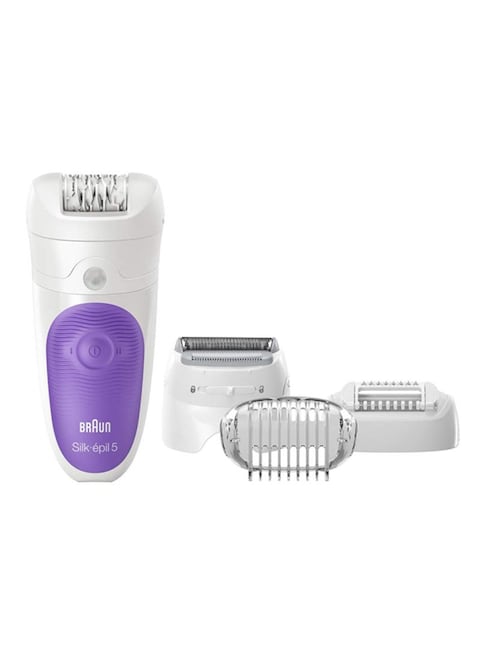 Braun - Silk Epil Wet And Dry Cordless Epilator White/Purple