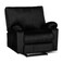 In House Velvet Rocking Recliner Chair - Black - H1
