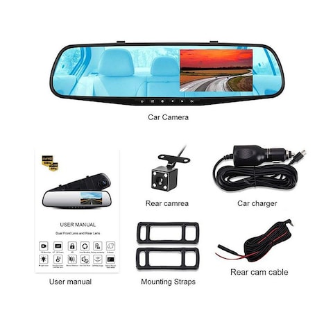 DVR Rear View Mirror Car Recorder With Parking Camera